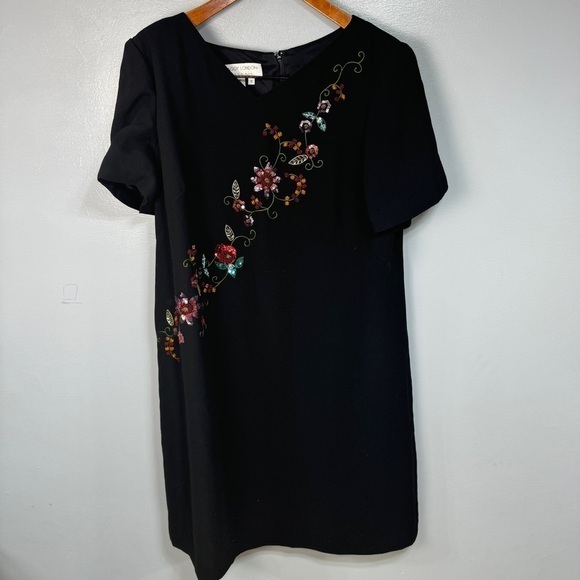 Maggy London Plus Sheath Dress sz 16 Sequined # D387 - Picture 1 of 5